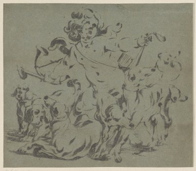 Amor como un cazador con perros de Antoine Sallaert