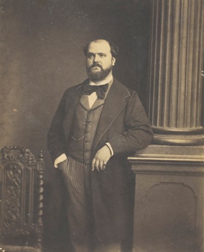 Sin título, hombre de pie, en frente, 1855-1869 de Antoine Samuel Adam Salomon