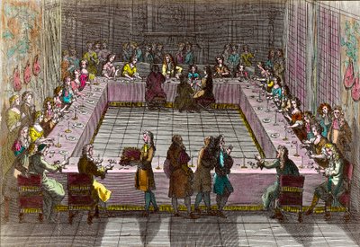 La Lotería Real en el siglo XVIII. Grabado de Antoine Trouvain (1656-1708) de Antoine Trouvain