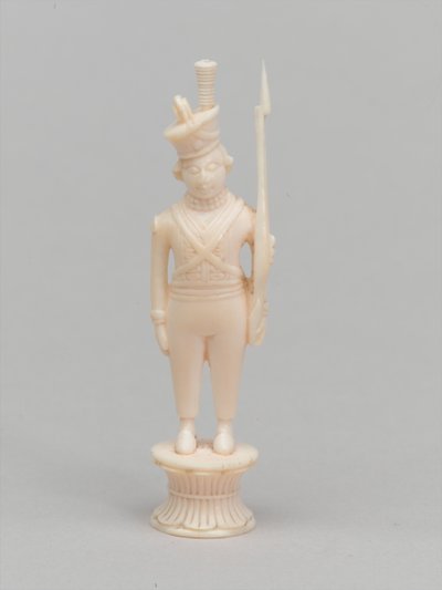Peón blanco, pieza de ajedrez, India, circa 1820 de Antoine Verard