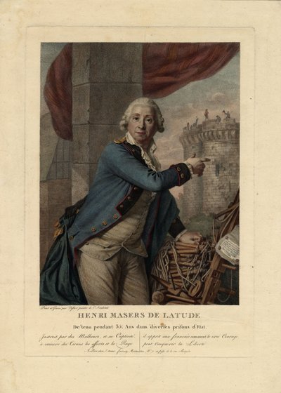 Retrato de Henri Masers de Latude 1725-1805 de Antoine Vestier