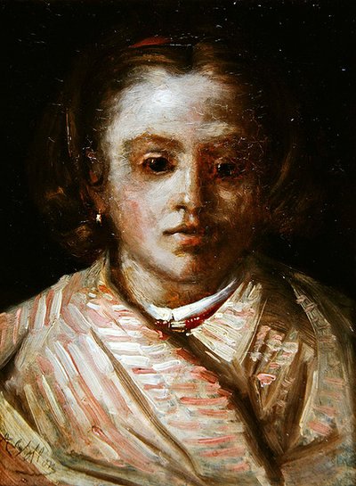 Retrato de un niño de Antoine Vollon