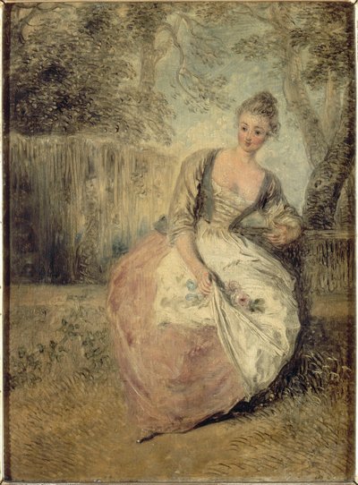 La amante inquieta de Antoine Watteau