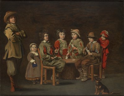 Los jóvenes jugadores de cartas de Antoine and Louis Le Nain