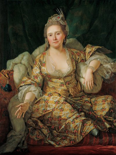 Retrato de la Condesa de Vergennes con atuendo turco de Antoine de Favray