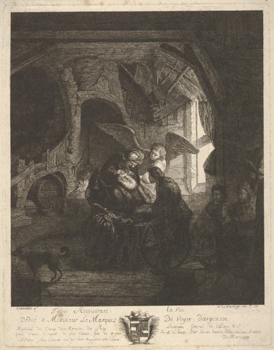 Tobías devolviendo la vista a su padre de Antoine de Marcenay Ghuy