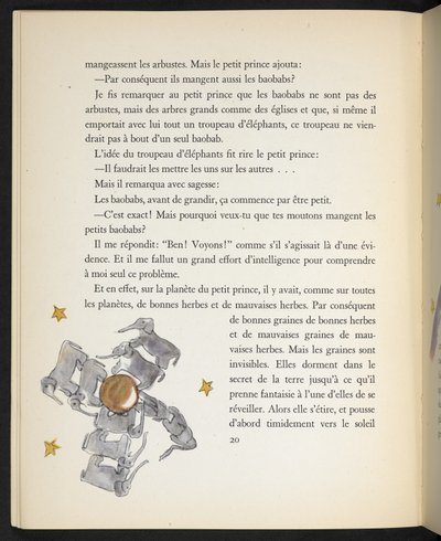 Elefantes, ilustración de "Le Petit Prince", de Antoine de Saint-Exupéry de Antoine de Saint Exupery