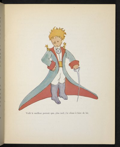 He aquí el mejor retrato que logré hacerle más tarde, ilustración de "Le Petit Prince", de Antoine de Saint-Exupéry de Antoine de Saint Exupery