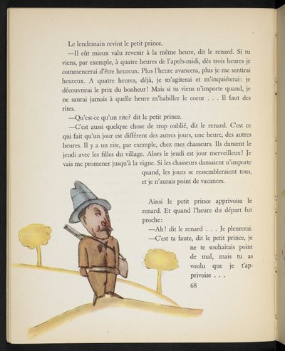 Cazador, ilustración de "Le Petit Prince", de Antoine de Saint-Exupéry de Antoine de Saint Exupery