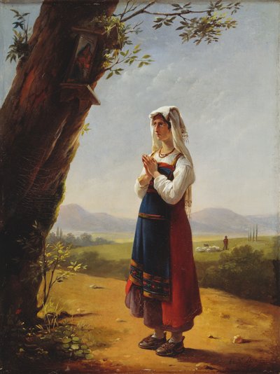 Campesino en el campo romano de Antoinette Cecile Hortense Lescot Haudebourt