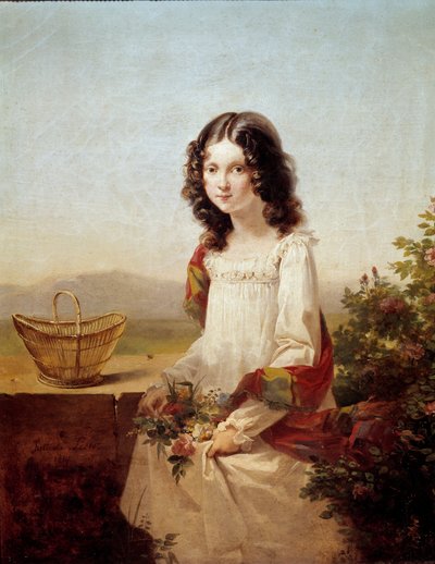 Retrato de Lise Aubin de Fougerais de Antoinette Cecile Hortense Lescot Haudebourt