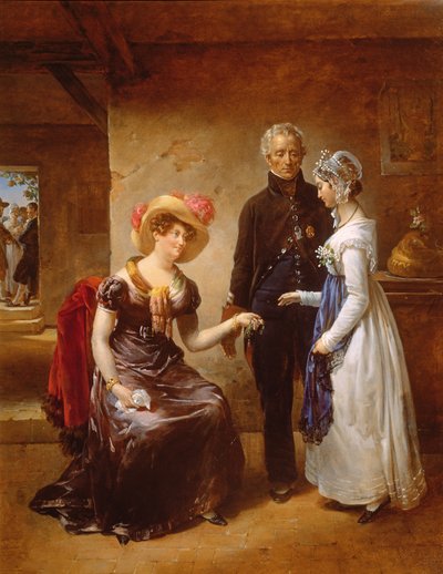 La Generosidad de la Duquesa de Angulema, 1821 de Antoinette Cecile Hortense Lescot Haudebourt