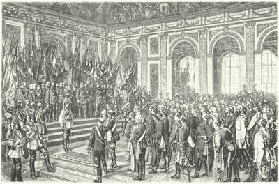 Guillermo I de Prusia proclamado Emperador de Alemania en Versalles de Anton Alexander von (after) Werner