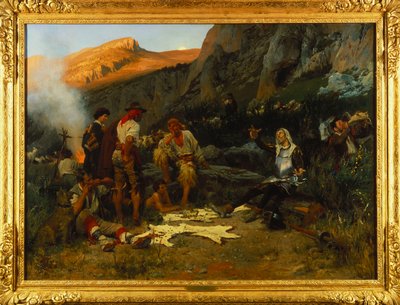 Don Quijote y los cabreros, 1870 de Anton Alexander von Werner