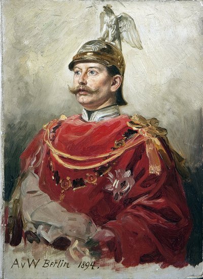 Retrato del emperador alemán Guillermo II (1859-1941), rey de Prusia de Anton Alexander von Werner
