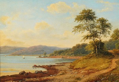 Danés: Sydlandsk kystparti Paisaje de la costa meridional de Anton Eduard Kieldrup