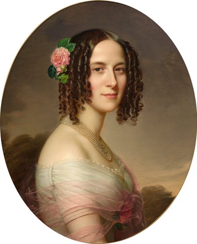 Alemán: Retrato de busto femenino de Anton Einsle