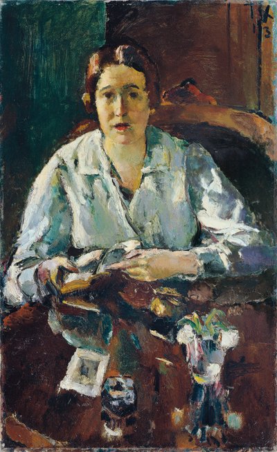 Dama de blusa blanca (primera esposa del artista) de Anton Faistauer
