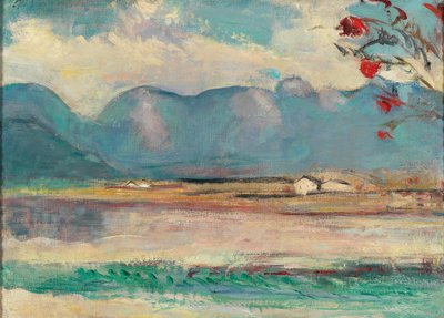 Paisaje de Pinzgau con el Mar de Piedra, alrededor de 1916 de Anton Faistauer