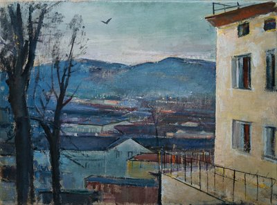 Paisaje de la tarde de Salzburgo de Anton Faistauer