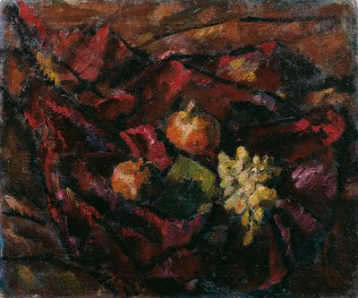 Bodegón con uvas y manzanas de Anton Faistauer