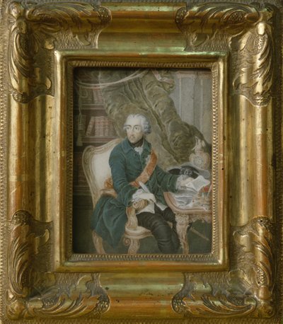El Rey Federico II de Prusia en su chaqueta Hohenzollern, 1769 de Anton Friedrich Konig