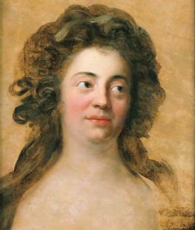 Retrato de Dorothea Friederike Schlegel 1764-1839, nacida Brendel Mendelssohn, c. 1790 de Anton Graff