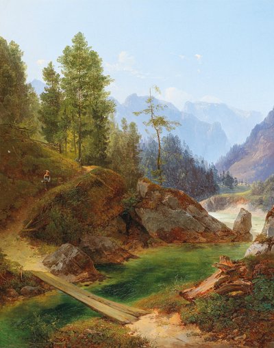 Vista de los Altos Alpes cerca de Weichselboden, en Estiria de Anton Hansch