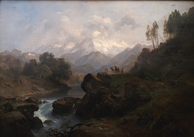 Paisaje de montaña con el Wiesbachhorn de Anton Hansch