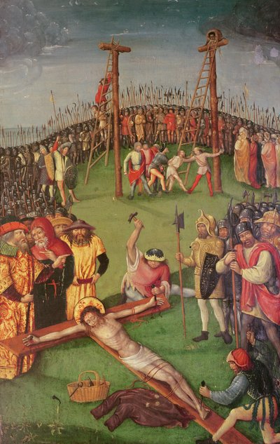 Cristo siendo clavado en la cruz, de Escenas de la vida de Cristo de Anton Henkel