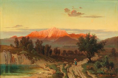Puesta de sol en el Hoher Göll de Anton Hlavacek
