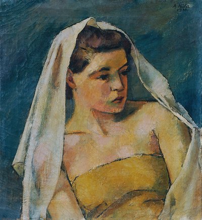 Mujer joven con velo de Anton Hula