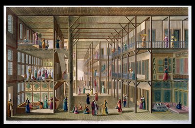 Interior del Harén del Gran Señor de Constantinopla, grabado por Francois Denis Nee (1732-1817) 1811 de Anton Ignaz Melling