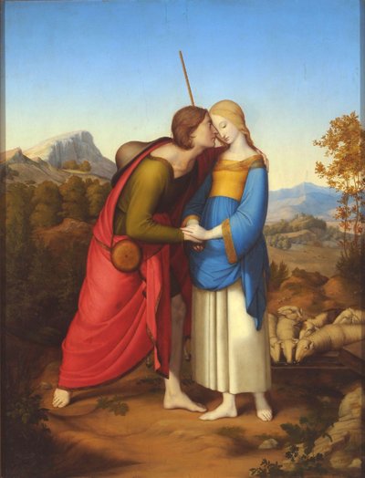 Jacob Encuentra a Raquel en el Pozo, c. 1826 de Anton Josef Dräger