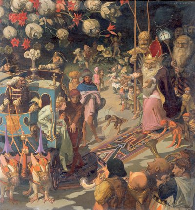 Visita de la princesa luz de la luna al rey enano de Anton Josef von Kenner