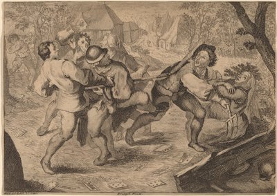 Campesinos peleando de Anton Joseph Prenner after Pieter Bruegel the Elder