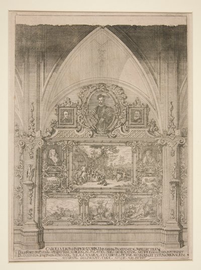 Nicho interior arqueado decorado con retratos y escenas de género de Anton Joseph von Prenner