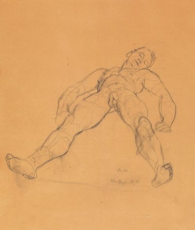 Anton Kolig Desnudo masculino reclinado de Anton Kolig