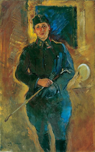 Otto von Aichelburg-Zossenegg como teniente de caballería de Anton Kolig