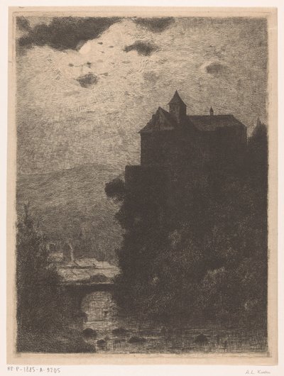 Castillo en un acantilado de Anton L. Koster