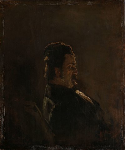 Retrato de Pieter Frederik van Os, pintor de Anton Mauve (signed by artist)