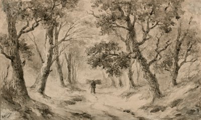 Un recolector de leña en el bosque de Anton Mauve