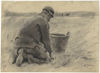 Cosechadora de patatas de Anton Mauve