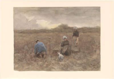 Cosechadoras de patatas de Anton Mauve