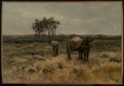 Cavando arena, o El carro de arena, c.1875 de Anton Mauve