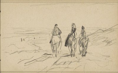 Tres jinetes en las dunas de Anton Mauve