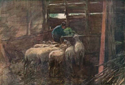 Interior de un granero, siglo XIX de Anton Mauve