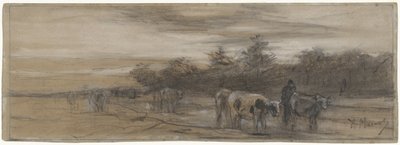 Vacas de noche de Anton Mauve