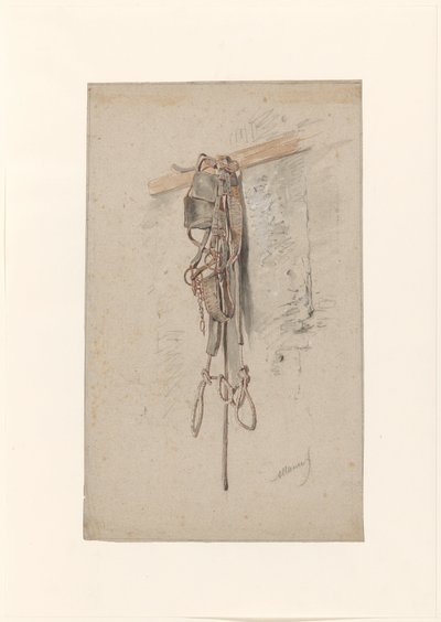 Arnés para caballos de Anton Mauve