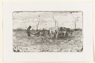 Bueyes arando de Anton Mauve